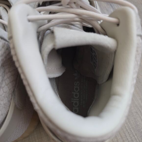 Adidas Tubular Invader Strap Cream Snake High Top Sneakers Men Sz 10.5 BB8943 - Picture 9 of 16